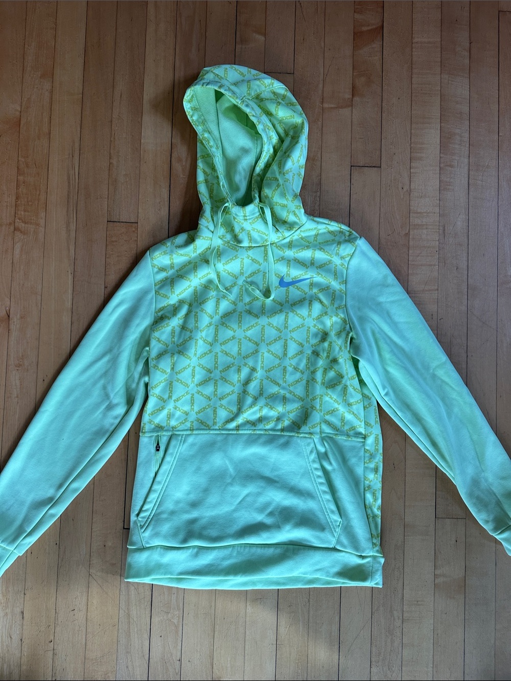 Nike Men’s Neon Lime Hooded Pullover Jacket